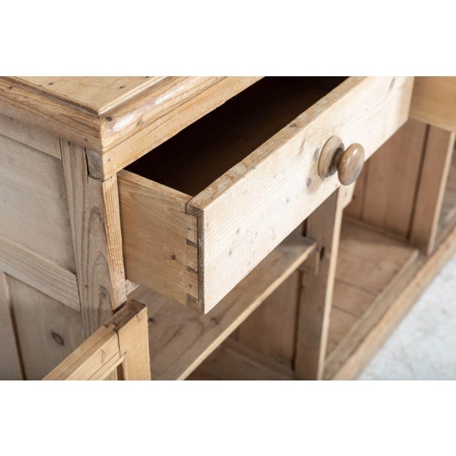 Large English Pine Glazed Panelled Dresser, 1860s For Sale - Image 10 of 15