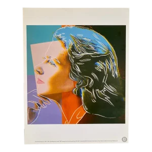 1989 Andy Warhol Foundation "Ingrid Bergman - 1983" Familiar Faces Vintage Pop Art Lithograph Print