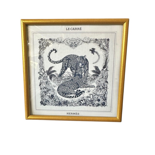 Hermes Cheetah Leppard Animal Hermes 2006 Collection Authentic Original Hermès Scarf Art Advertisement Lithograph Featuring Hermès Cougar For Sale - Image 10 of 10