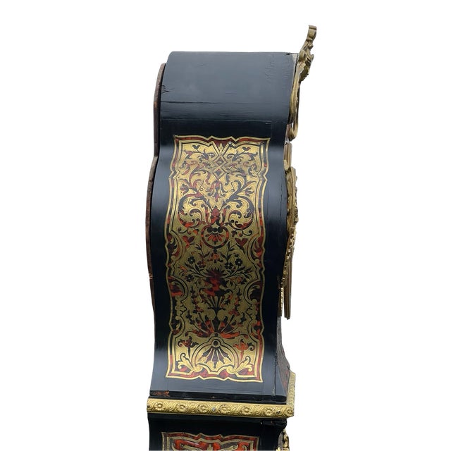 Early 19th Century Antique French Napoleonic Boulle Marquetry Longcase Clock C. 1800 For Sale - Image 5 of 12