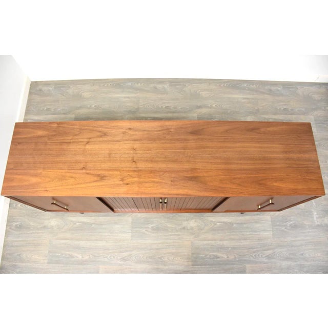 Mid Century Walnut Credenza For Sale - Image 4 of 9