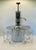 1950’s Chrome & Glass Drinks Dispenser Pump With Four Clear Glasses For Sale - Image 4 of 12