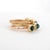2020s Five 14k Yellow Gold Rings With Cabochon-Cut Emeralds Size 6.5 For Sale - Image 5 of 14