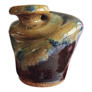 Vintage Midcentury Pottery Vase / Ceramic Weed Pot / Studio Pottery For Sale