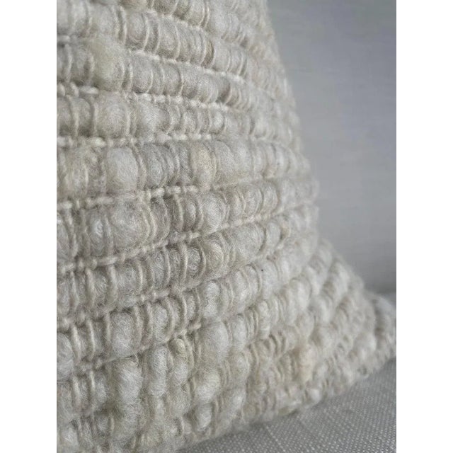 Not Yet Made - Made To Order Adriana Natural Organic Hand Made Wool Pillow With Down Insert For Sale - Image 5 of 8