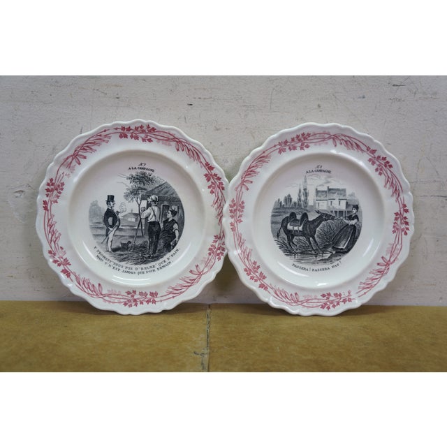 Antique French Creil Et Montereau Ironstone Campaign Plates - 12 pcs For Sale - Image 11 of 12