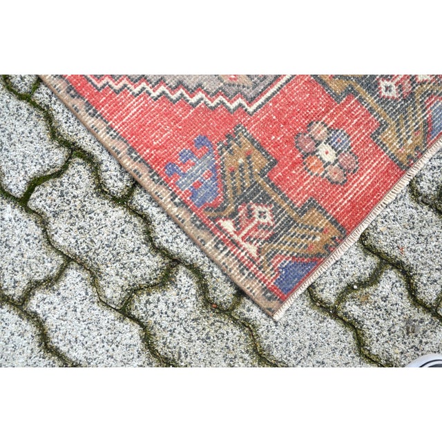 1960s Vintage Turkish Small Rug For Sale - Image 4 of 6