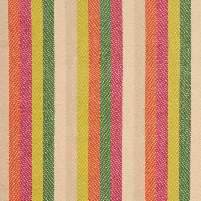 Sample - Schumacher Dancing Stripe Fabric In Jewel For Sale