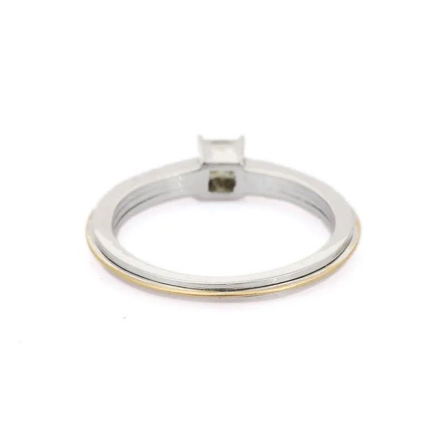 0.30 Ct Solitaire Diamond Unisex Engagement Ring in 18k White Gold Size 11 For Sale - Image 9 of 9