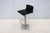 Minimalist Black Leather Latina Gp Piston Swivel Stool by Frag, Italy, Circa 2020 For Sale - Image 9 of 18