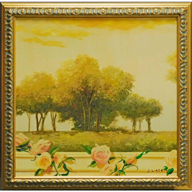 "Impressionist" suite x 3 Original Oil on canvas by James Jensen Hand signed by the artist Image Size: 23" x 23" Framed...