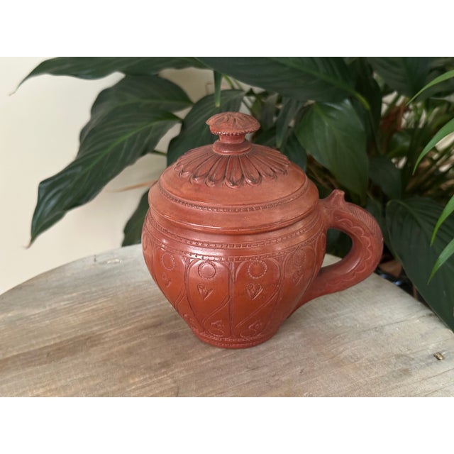 Ceramic 19th C Ottoman Terracotta Water Filter Vessel - Antique Tophane Islamic Redware Ceramic Qulla Jug For Sale - Image 7 of 11