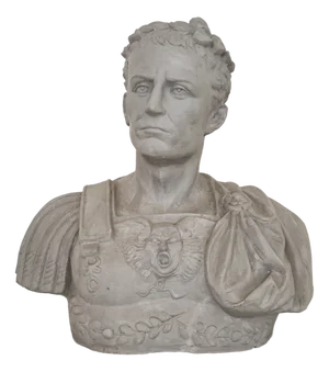 Italian Bust of Caesar in Plaster and Fiberglass, 1960