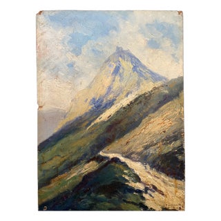 Jean-François Louis Merlet, Château De Montségur, 1939, Oil on Wood Panel For Sale