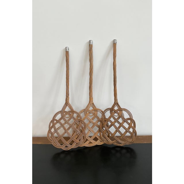 Vintage Rattan Woven Rug Beater, Lot of 3 For Sale - Image 4 of 12