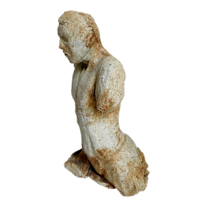 Mid 20th C Nude Male Figurative Studio Pottery Sculpture
