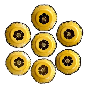 1970s Metlox Poppytrail Pottery Plates Set of 7