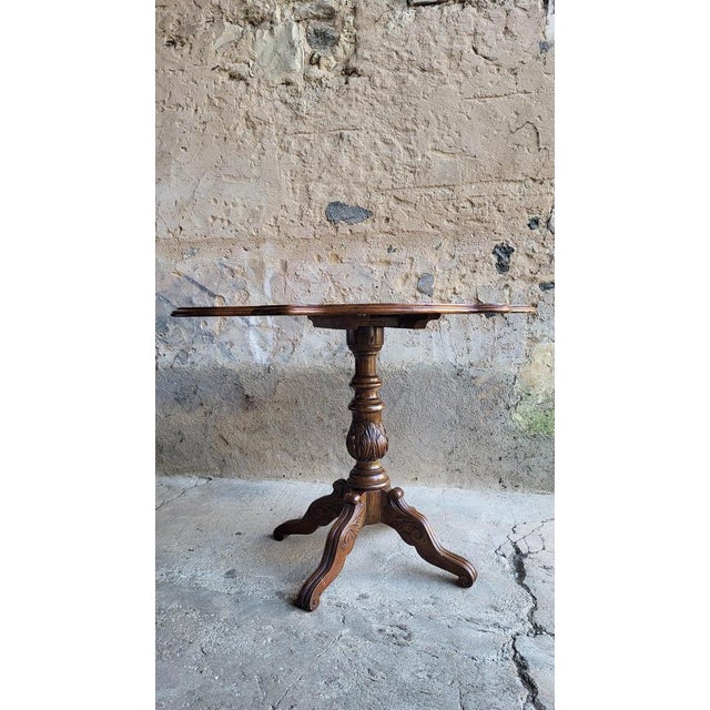 Brown Quadripod Violin Table, 1900s For Sale - Image 8 of 13