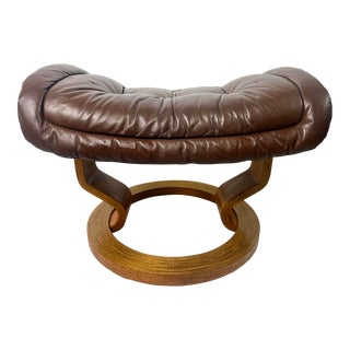 Ekornes Stressless Leather Ottoman For Sale