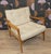 1960s Mid-Century Modern Easy Armchair in Off-White Upholstery and Light Wood, 1960s For Sale - Image 5 of 13