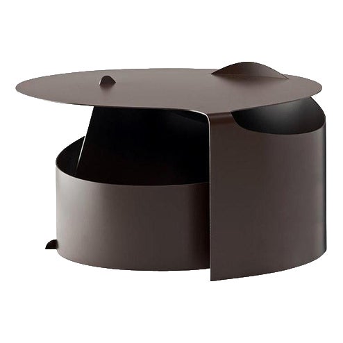 Rolled Steel Lounge Coffee Table by Aldo Bakker for Karakter For Sale