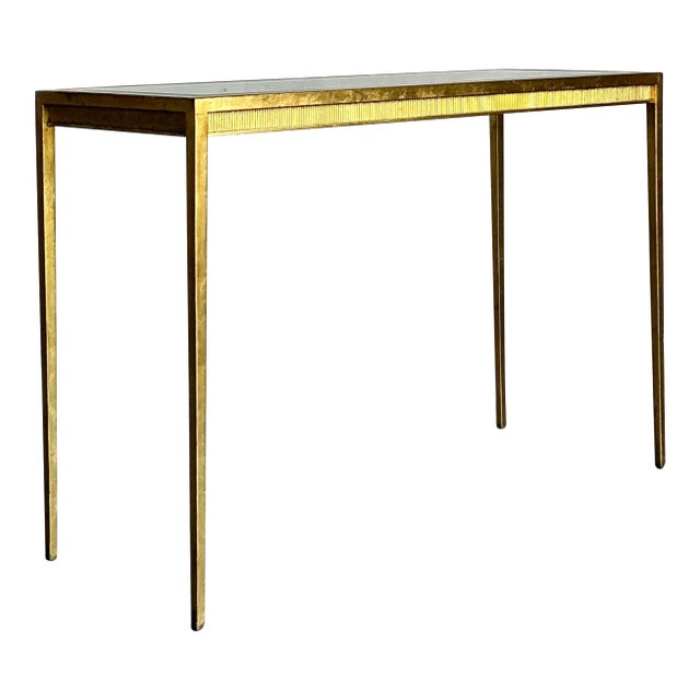 Vintage Regency Gilt Metal Console Table For Sale