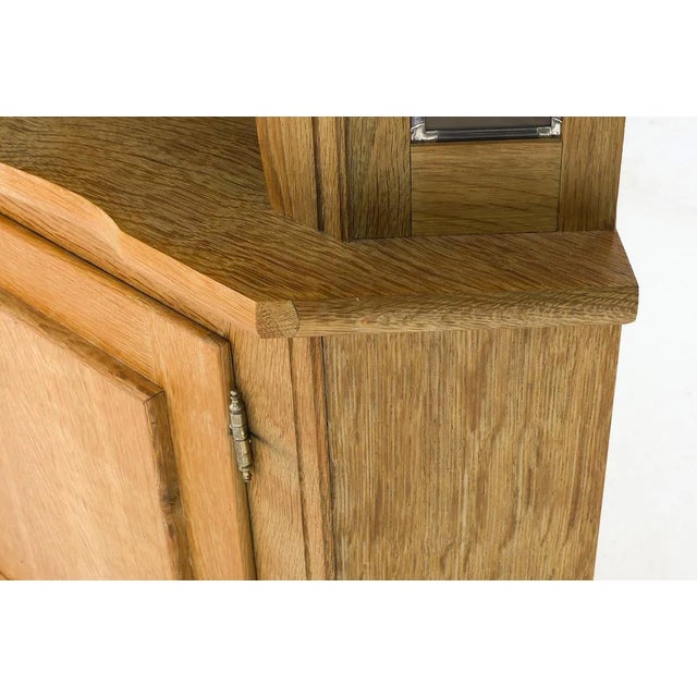 Corner Cabinet W Leaded Glass Danish Modern Mid Century For Sale - Image 9 of 16