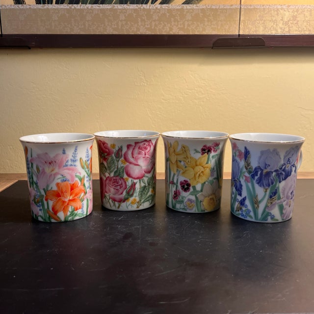 Lenox Bone China Mugs “The Flower Blossom Mug Collection” by Susanne Clee For Sale - Image 13 of 13