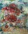 "Cherry Bomb", Original Oil Painting, Abstract Expressionism, by Van Ness 26"x30"x2", platinum wood frame, painted...