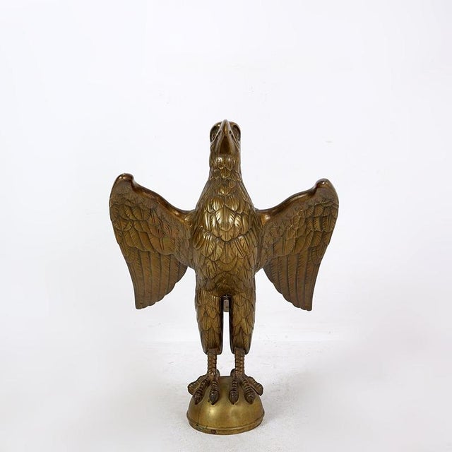 Antique Cast Bronze High Relief Eagle Lectern For Sale - Image 11 of 15