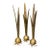 Vintage Italian Carnevale Brass Botanical Bulb Bud Vases - Set of 3 For Sale