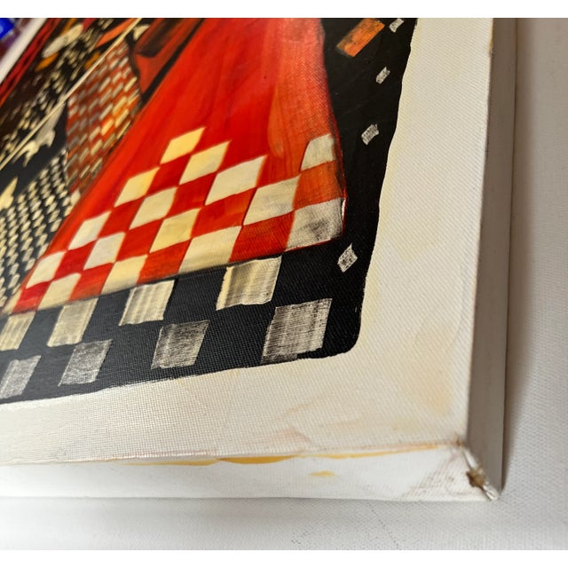 Playing Cards-Themed Contemporary Oil Painting "Three of Swords" For Sale - Image 4 of 10