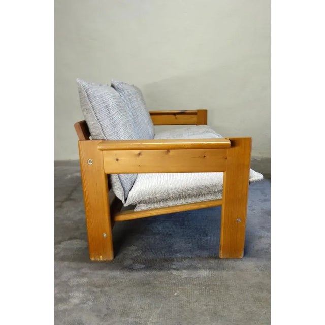 Brutalist Pine Sofa, France, 1960s For Sale - Image 11 of 12