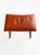 Brutalist Mid-Century Modern Brutalist Cognac Leather Ottoman, 1960s For Sale - Image 3 of 8