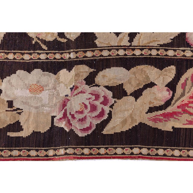19th Century Russian Bessarabian Floral Handmade Wool Rug For Sale In New York - Image 6 of 9