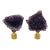1960s Amethyst Geode Lamp Finials - a Pair For Sale