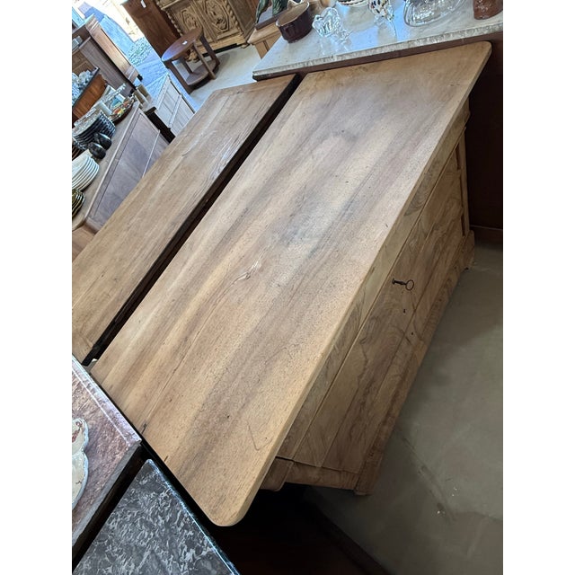 French Provincial 19th Century French Louis Philippe Burl Walnut Bleached Chest of Drawer / Commode For Sale - Image 3 of 12