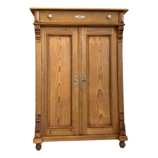 Biedermeier-Style Farmhouse Cabinet in Wood, 1850 For Sale