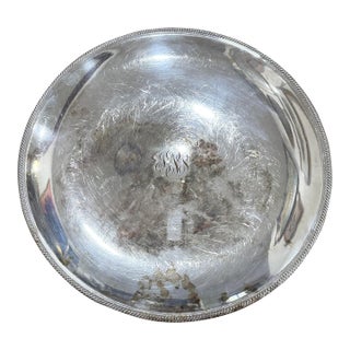 Vintage Large Silverplate Serving Tray For Sale