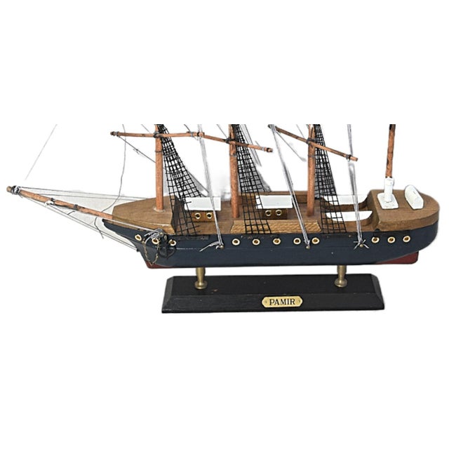 Vintage model ocean ship Galleon Frigate for display. No maker's mark. Wear consistent with age/use; missing or broken...