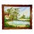1983 Vintage Impressionist Boho Chic Original Oil Painting, Lake House by Donna Semm For Sale