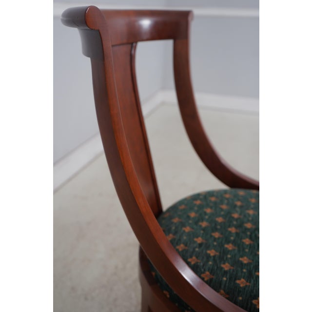 Wood Set of 6 Stickley Cherry Regency Dining Room Chairs For Sale - Image 7 of 18