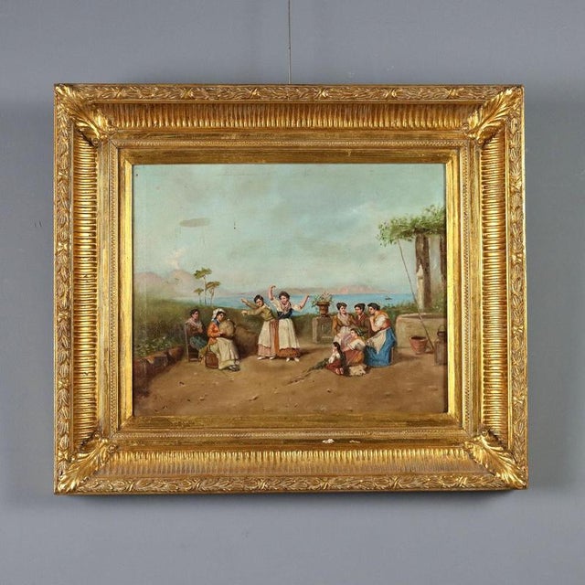 Neapolitan School, The Neapolitan Tarantella, 19th Century, Oil on Canvas, Framed For Sale - Image 12 of 12