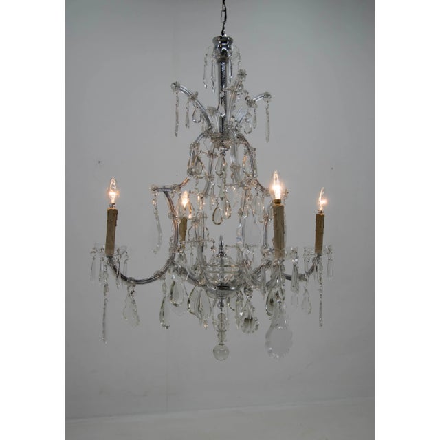 Maria Theresa Crystal Chandelier, Austria, 1900s For Sale - Image 4 of 13