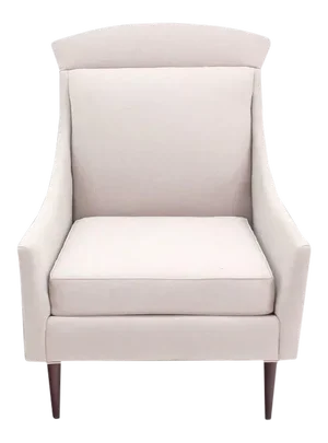 Early 20th Century Lounge Chair by Selig on Walnut Legs