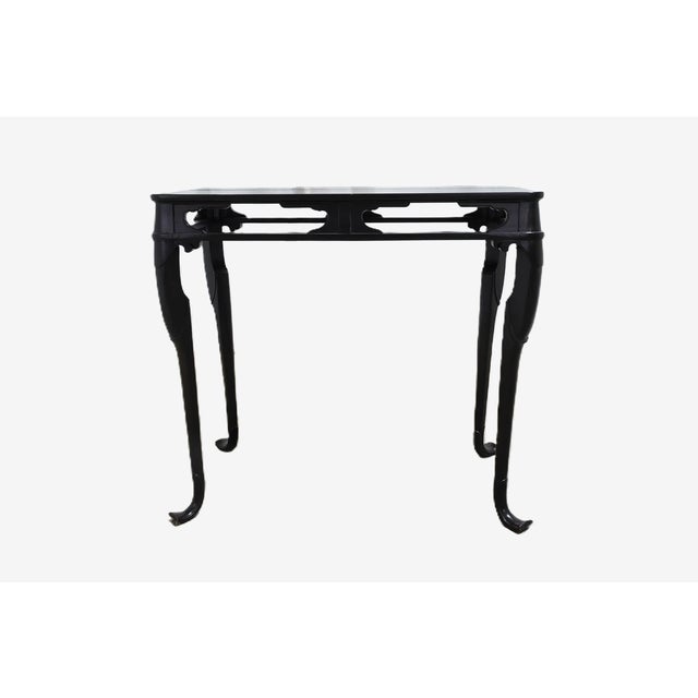 Late 20th Century Baker Furniture Ebony Lacquer Tea Table For Sale - Image 4 of 8