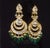Estate Natural 8.30ct Polki Diamond & 28.30ct Emerald 22k & 18k Gold Chandelier Earrings, Pair For Sale - Image 4 of 13