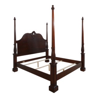 Henredon King Size Natchez Collection Mahogany Bed For Sale