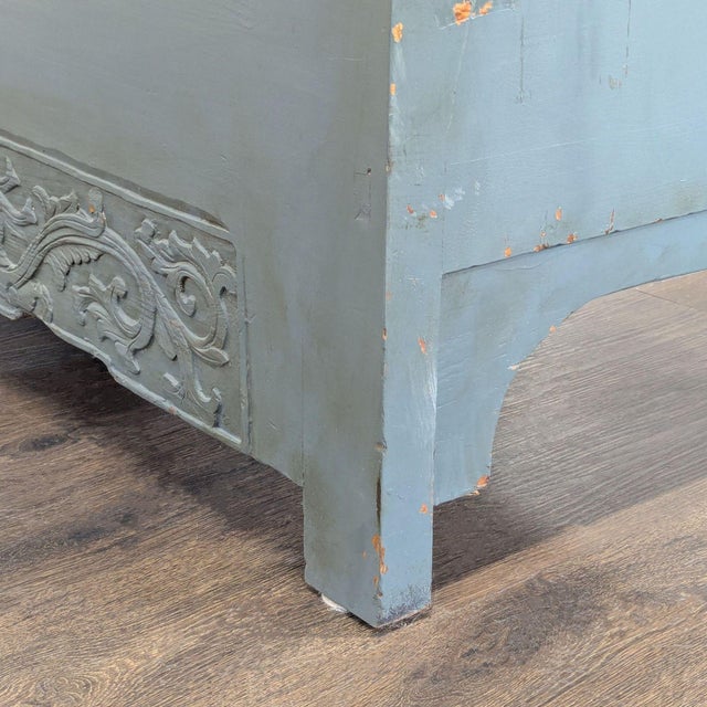 Gray Chinese Wood Cabinet For Sale - Image 8 of 10