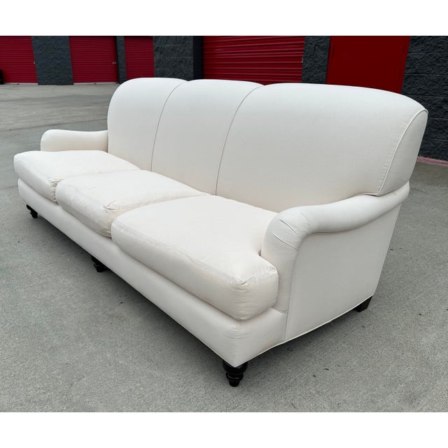 Lee Industries English Roll Arm Tight Back 3 Seat Sofa Chairish